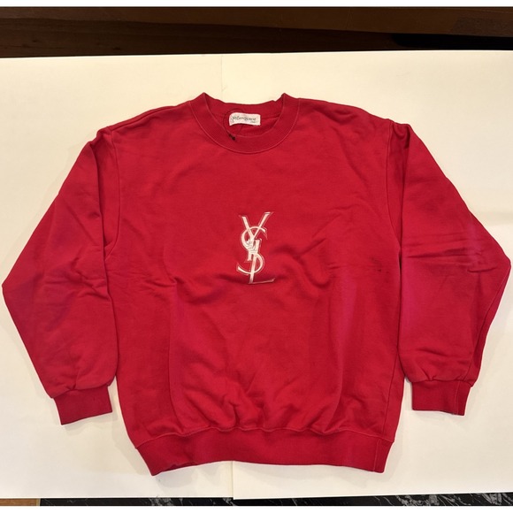 Vintage Other - Vintage Ysl Men's Sweatshirt Red